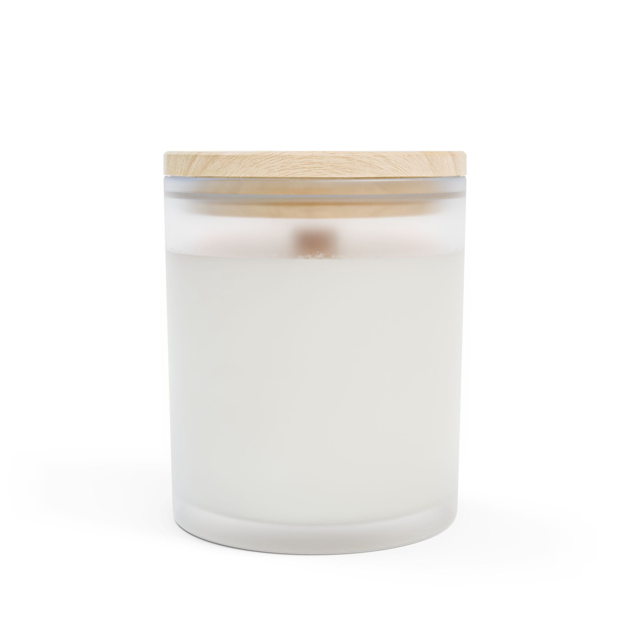 Autumn Nights Scented Candle — Frosted Glass 11oz Wooden Lid