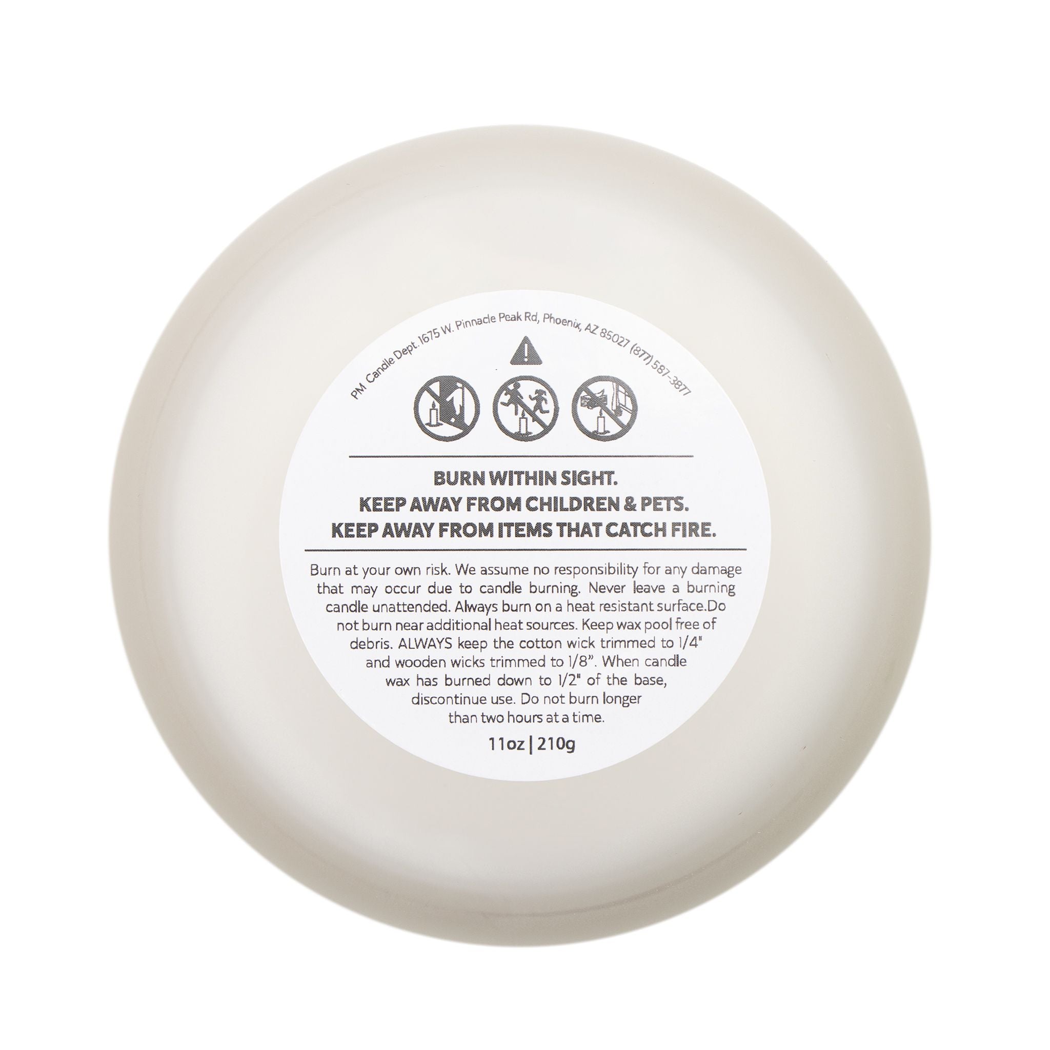 Autumn Nights Scented Candle — Frosted Glass 11oz Wooden Lid