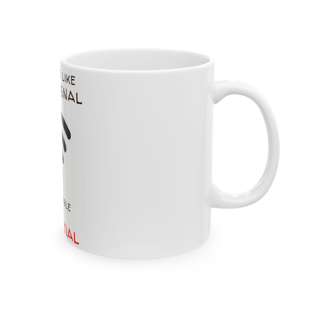 Funny Ceramic Mug - "You Age Like WiFi Signal: Unreliable But Essential" - Gift for Parents & Seniors