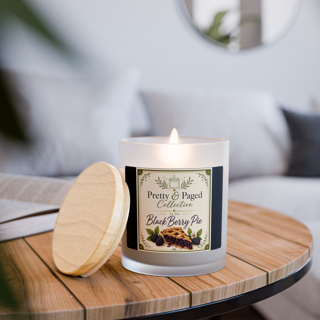 Blackberry Pie Scented Candle — 11oz Frosted Glass Jar