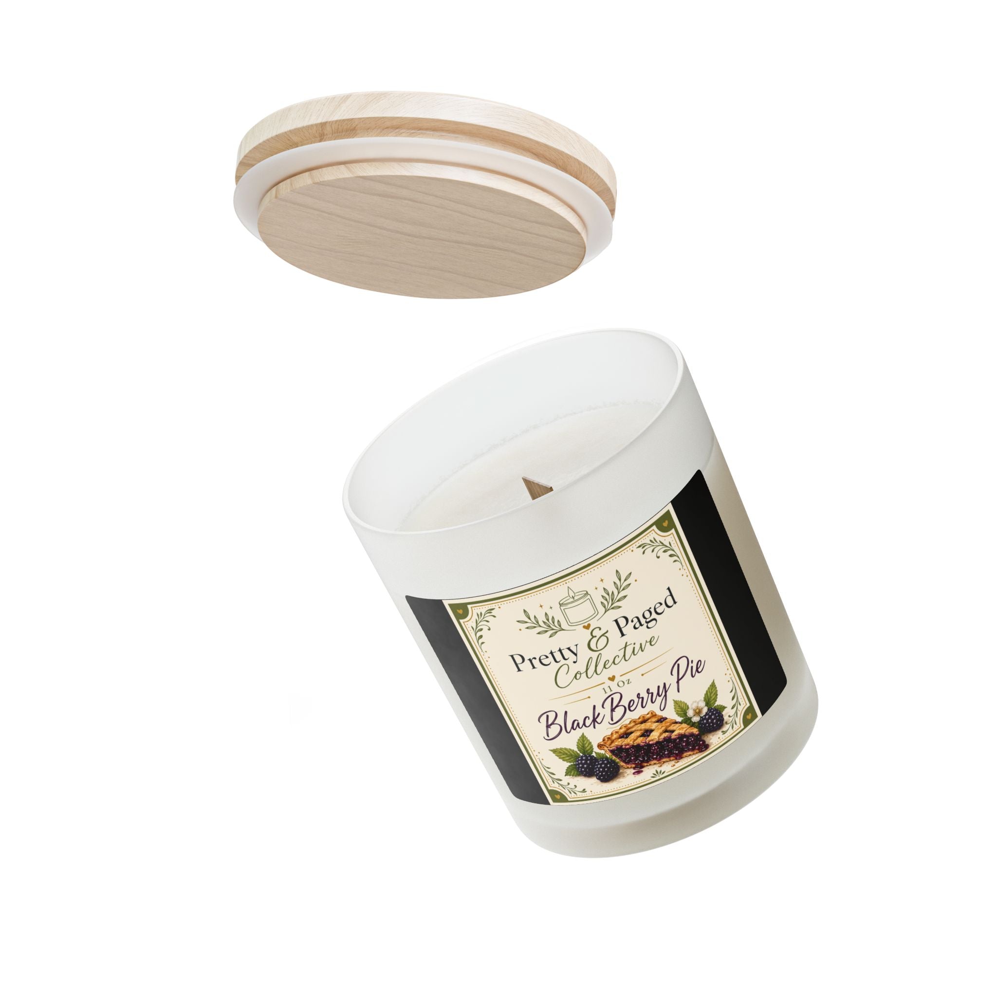 Blackberry Pie Scented Candle — 11oz Frosted Glass Jar