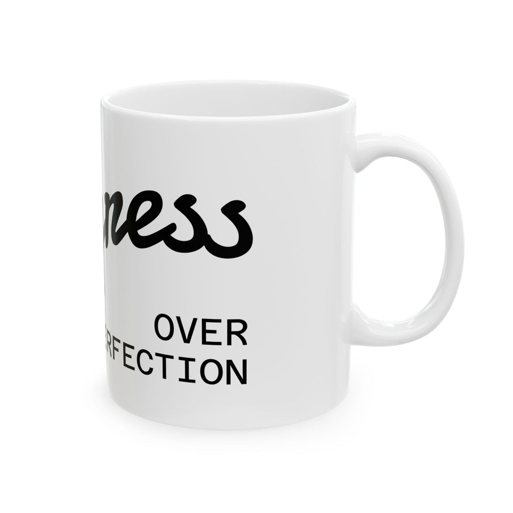 Progress Over Perfection Ceramic Mug — Motivational Coffee Cup (11oz, 15oz)