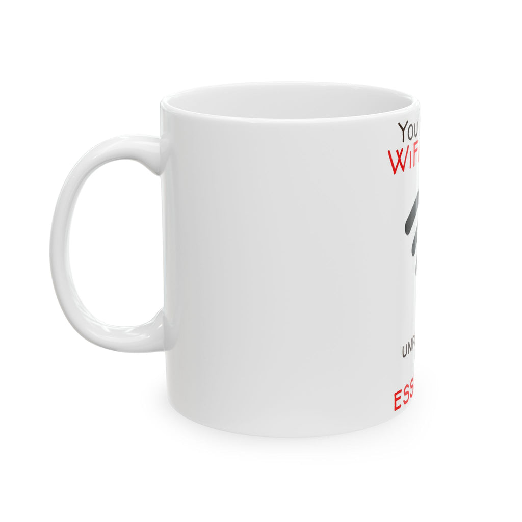 Funny Ceramic Mug - "You Age Like WiFi Signal: Unreliable But Essential" - Gift for Parents & Seniors
